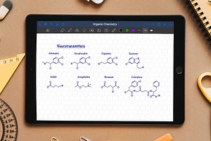 Organic Chemistry & Biochemistry Hexagonal Dotted Graph Paper | Goodnotes Notability iPad Tablet Paper Template | Letter - Etsy