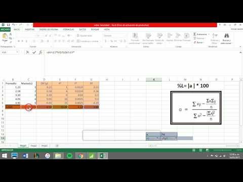 Linealidad en Excel y Minitab