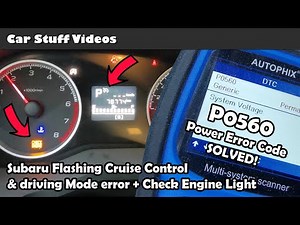 Subaru P0560 Error Code Power Electrical Problem (flashing cruise control/drive mode +) CEL SOLVED!!