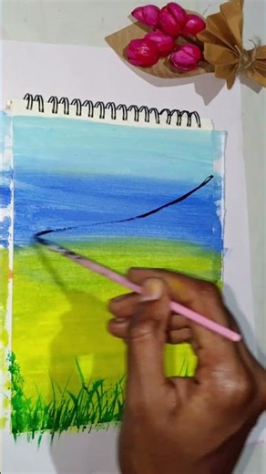 water colour painting 🖌️🎨#simple #easy #paintings #watercolor #shortvideo #shorts