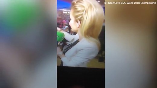 Moment pregnant Helen Skelton is ‘groped’ on TV by darts player surfaces