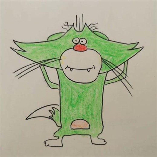 Jack Drawing Easy 💚 | Oggy and the Cockroaches Drawing #shorts