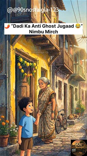 90s Me Ghar Ke Bahar Nimbu Mirchi Latkana 🌶️😂| Dadi Ka Anti Ghost Jugaad 👻❤️ #90snostalgia #memories