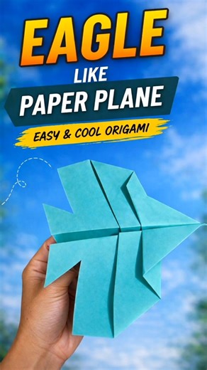 How to make a eagle like shape paper plane #craft #papercraft