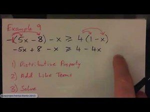 Solve Inequalities with Multi Steps Examples 8 9