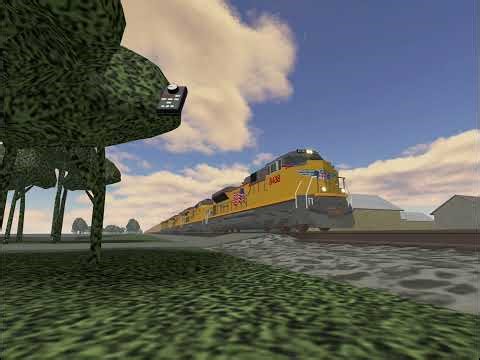 SD70ACE Thundercab 1ST GEN K5LLA! Union Pacific Autorack Train At Westbound Mainline.