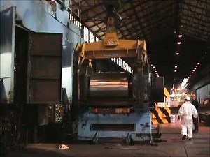 Shotton steelworks Cold Mill Tandem Mill 2 backup roll removal