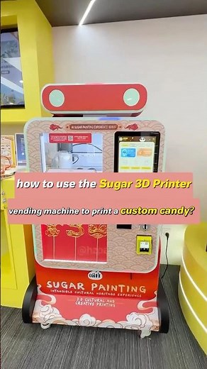 How to use sugar 3d printer vending machine to print a custom candy？#panda3d #vendingmachine