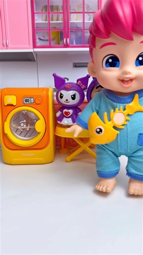 ASMR Toy Unboxing Bebefinn Washing Machine Set | Satisfying Toy Play with PyPy #shorts