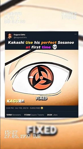 Kakashi used perfect Sosanoo at first time 💀... #narutoshippuden#anime#shorts#