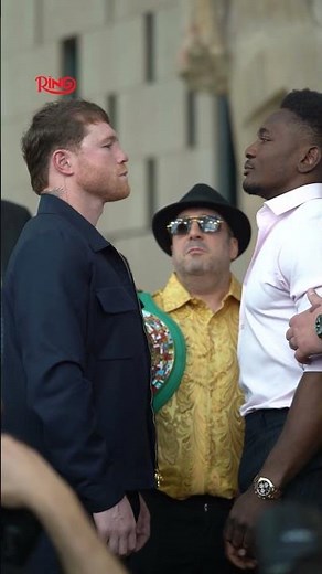 Canelo Alvarez and Christian Mbilli face off ahead of their WBC super middleweight title showdown 🥶