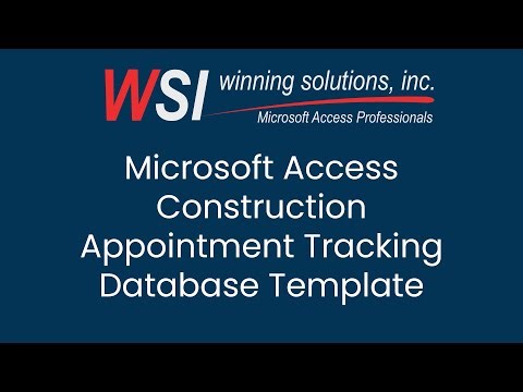 Microsoft Access Construction Appointment Tracking Database Template