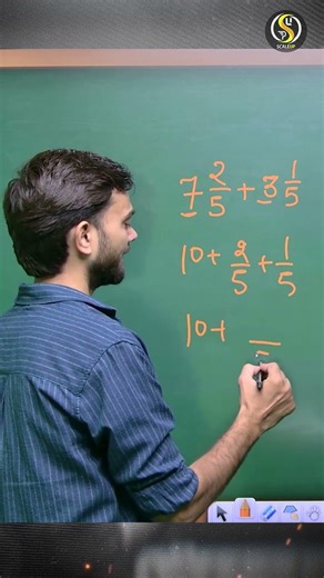 Mixed Fraction Addition का Fastest Method 🔥 #mathstrick #mathshack #mathsshorts