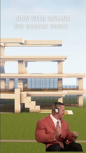 Minecraft - How to build a Big Modern House! #minecraft #tutorial #mindset #minecraftshorts #house