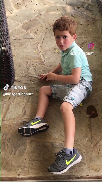 Already blaming others for his mistake 😂 • • • • • • • • • (Follow @kidsgettinghurt and click the link in our bio to submit your video) • • • • • • • • • Submission: @debbiepoolerealtor