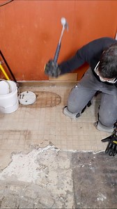 17K views · 47 reactions | Tile floor removal tips…I have to remove mosaic tiles set on top of concrete. For work like this I wear the Ironclad Command Impact glove because the padding absorbs vibration and the knuckles have rubber pads. I highly recommend these gloves if you use your hands to make a living. Many thanks to Ironclad for sponsoring this video #demo #tilefloor #homerenovation #bathroomremodel #homerepairtutor #brandpartner | Home Repair Tutor | Facebook