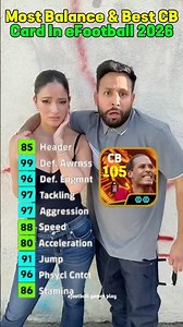 Most Balance & Best CB Card In eFootball | eFootball Best CB Card Compare #efootball #pes #pesmobile