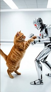 #cat #fighting #robot #viral #video cat fighting with robot