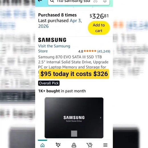 SSD's are so EXPENSIVE now!!! #youtubeshorts