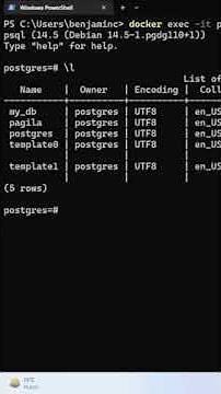 Como listar todas la bases de datos con PostgreSQL y psql