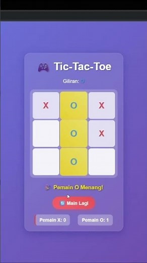 🔥 Bikin Game Tic Tac Toe dengan HTML, CSS & JS (Super Cepat!)