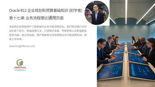 Oracle EBS | Oracle R12 企业规划和预算 (初学者) | 第十七课: 业务流程理论一般页面 | 普通话版本