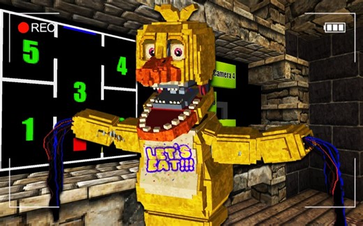 Minecraft【恐怖洞穴人体实验!!】收容失效...玩具熊五夜后宫查看监控摄像头？！【恐怖地图】