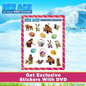 You can score these exclusive Ice Age stickers when you get #IceAge: The Great Egg-scapade on DVD! http://bitly.com/22mkcG7Q | Ice Age Movies