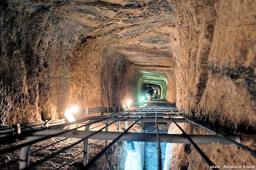 Tunnel of Eupalinos or Amphistomon orygma at Samos island