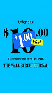 End the year with an edge. WSJ’s Cyber Sale brings savings on the journalism that keeps you informed and ahead. | The Wall Street Journal