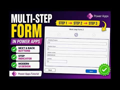 Create a Multi-Step Form with Step Indicator in Power Apps | Beginner Friendly Tutorial