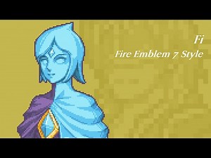 Fi (The Legend of Zelda: Skyward Sword) Fire Emblem 7 Style Portrait - Pixel Art Time-lapse