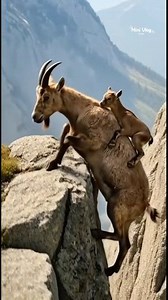 A dramatic rescue as a mother goat helps her trapped kid among the rocks | Mini Vlog