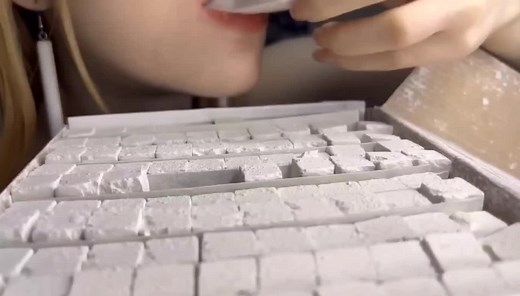 Crunchy Edible Chalk Mountain Eating ASMR