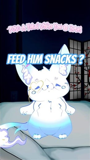 Would You Give Him All of Your Snacks ?🦊🍡💖- #vtuberclips #kawaiiart #animeartist