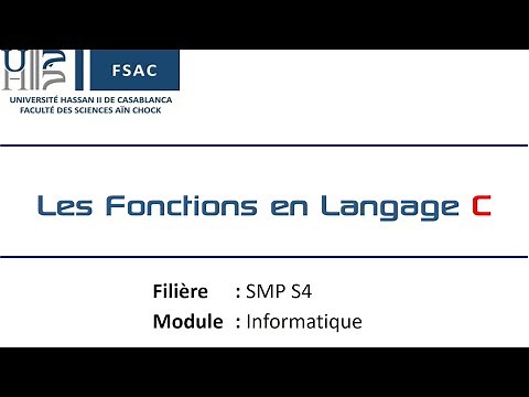 Les Fonctions en Langage C
