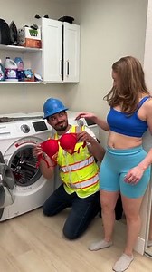 146K views · 1.6K reactions | Woman Gets Stuck in Washer . . Woman has trouble doing her laundry and she gets stuck in the washer. A worker comes and helps her out. . . #comedy #international #skit #washer #home | Original Videos from Adrian Lomeli | Facebook