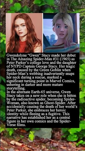 Ghost Spider How Gwen Stacy Became a Hero in the Spider Verse #shorts