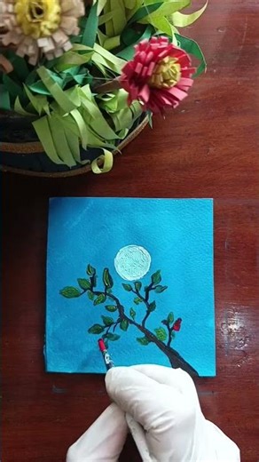 From blank canvas to masterpiece in under a minute! 🖌️✨#paintingprocess #artshorts #timelapseart