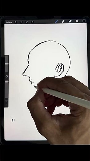 How to draw lips from side view #artwork ￼