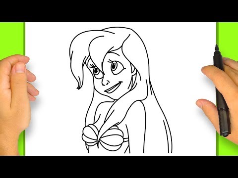 How to Draw Disney Princess Ariel | The Little Mermaid | Step by Step Simple and Easy