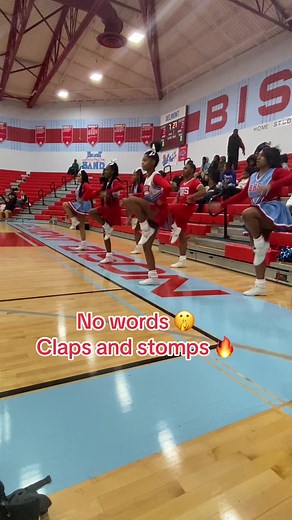 Love the sound of claps and stomps 🔥🔥📣🏀 #cheerlife #cheerleading #highschoolbasketball #basketballcheerleading #blackcheerleaders #cheerleadersoftiktok #stompnshake #stompandshakecheer #stompandshake #fyp #viral #basketballcheers