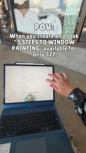Wanna learn the 5 Steps to Window Painting? My ebook is packed with tips to help you get started! 💡 If you’re curious but not ready to dive in, sign up for my free weekly newsletter for painting inspo and motivation. LINK IN BIO! 💌 #windowpainting #tips #muralist #painttip #houston #muralpainting #windowart #paint #lovemyjob #ebook | Decorative Painting by Laura