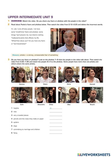 Unit 9 video activity worksheet