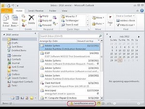how to fix outlook send and receive error