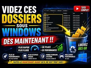 💻→ Videz ces DOSSIERS sous Windows dès maintenant !!