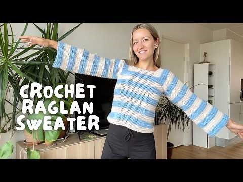 CROCHET RAGLAN SWEATER (Top Down) | Step-by-Step for Beginners