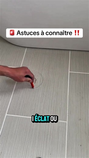 Voici comment réparer une fissure sur un carrelage ‼️#renovation #btp #travaux #bricolage #paris