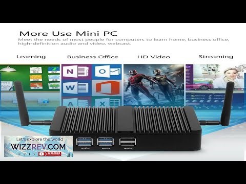 Fanless Mini PC Windows 10 Intel Core i3 5005U i5 4200U i7 4500U