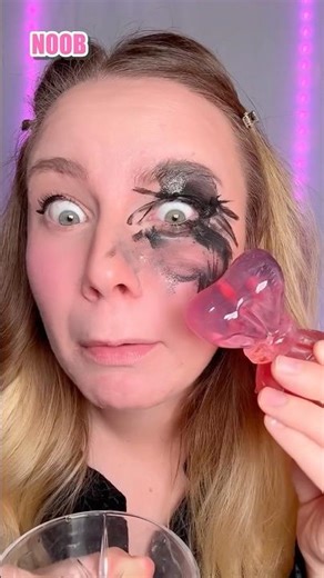 Noob vs Pro: Halloween Spider Eye Makeup 🕷️🎃